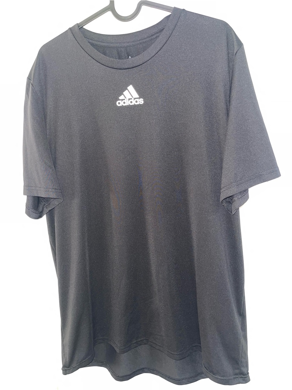 adidas Black Short Sleeve Crew Neck Athletic Tee